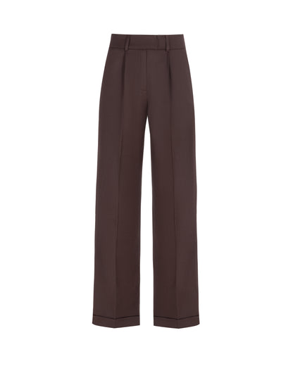 Low waisted chocolate trousers