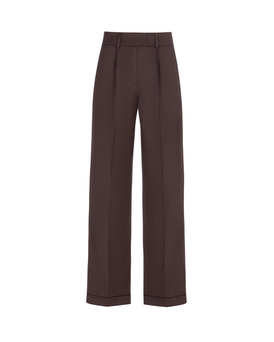 Low waisted chocolate trousers