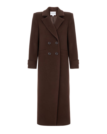 Double-breasted maxi coat