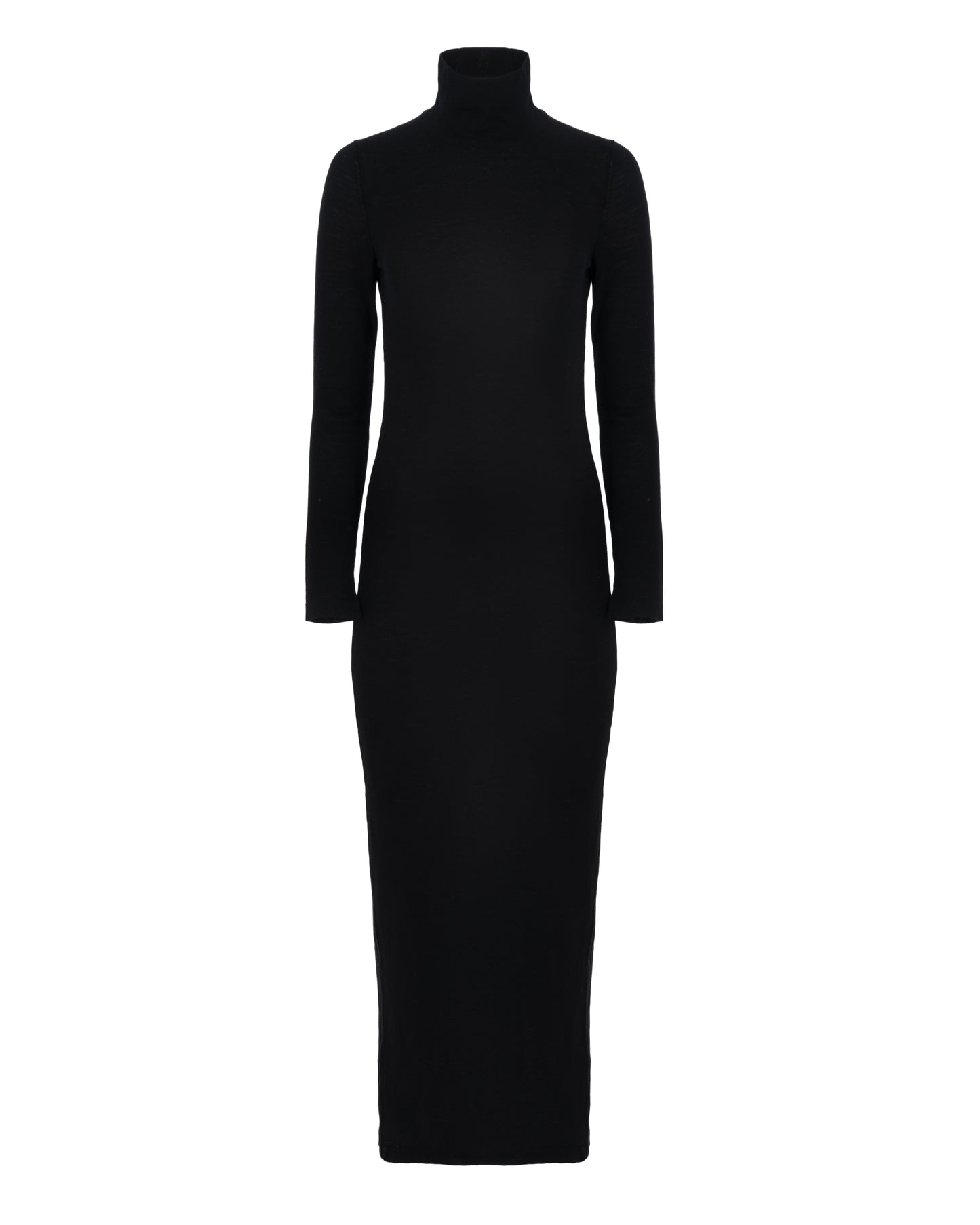 Merino wool turtleneck maxi dress