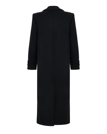 Double-breasted maxi coat