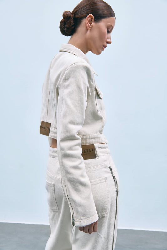 Milk denim jacket