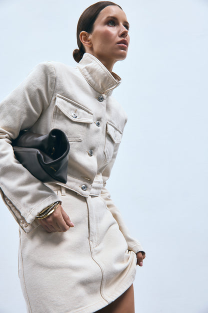 Milk denim jacket