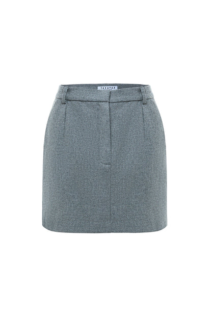 Grey wool skirt