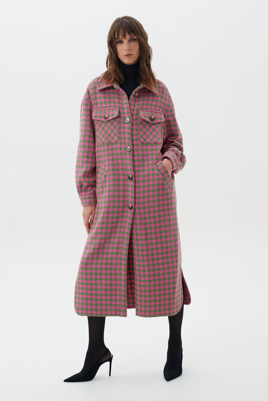 Wool shirt coat